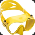Cressi F1 mask Adult size mask for Snorkeling and Diving with coloured skirt