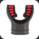 2-coloured mouthpiece Black mouthpiece with red tabs