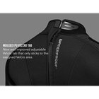 TPE tab with moulded Velcro hooks, for tightening and adjusting the collar