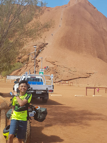 The ridge to climb Ayers Rock