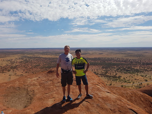 Leary and me on top of Ayers Rock